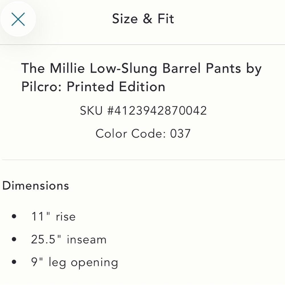 Pilcro The Millie Low-Slung Barrel Trousers - 30 - Picture 6 of 6